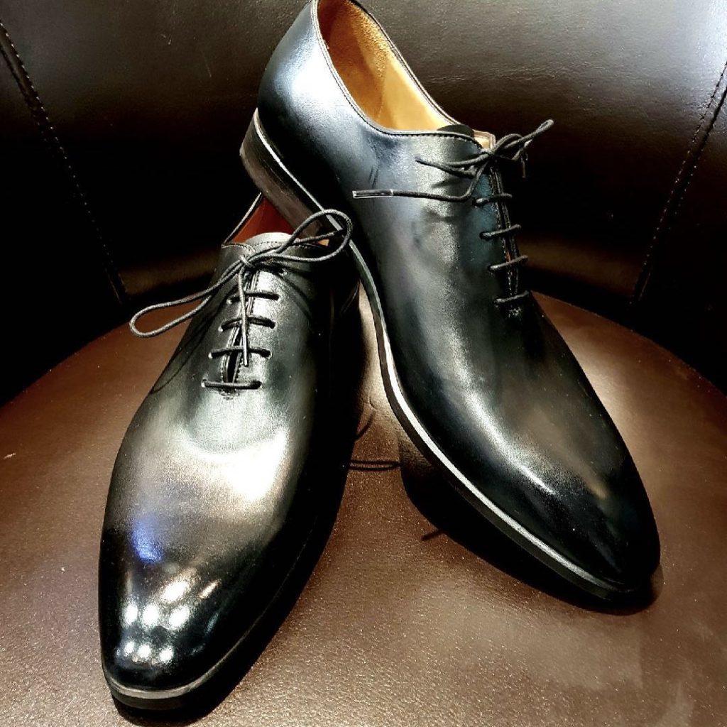 chaussures cuir sur mesure grises